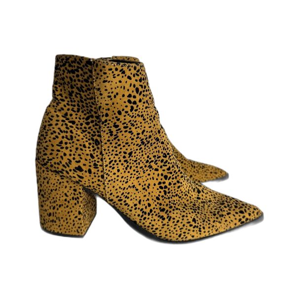 altar'd state Leopard Print Ankle Boots Womens Pointed Toe Block Heel Size 9 - Picture 6 of 11